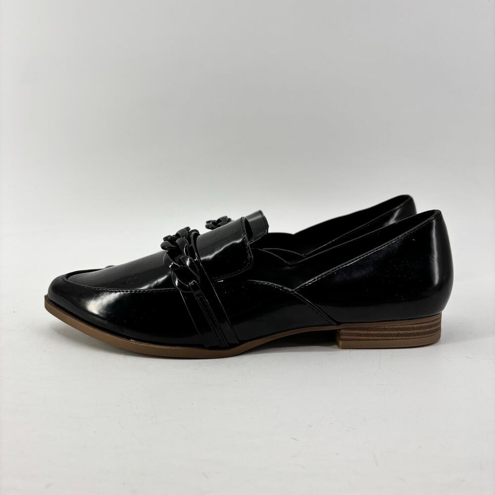 LC Lauren Conrad Demii Womens 9.5 Black Faux Patent Leather Loafer - Picture 13 of 13
